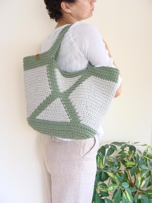 Geometric Basket Bag