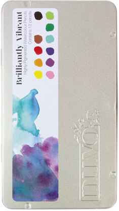 Tonic Studios Nuvo Watercolor Pencils 12/Pkg - Brilliantly Vibrant