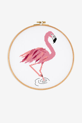 Flamingo in DMC - PAT0778 -  Downloadable PDF