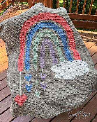 Rainbow Boho Baby Blanket