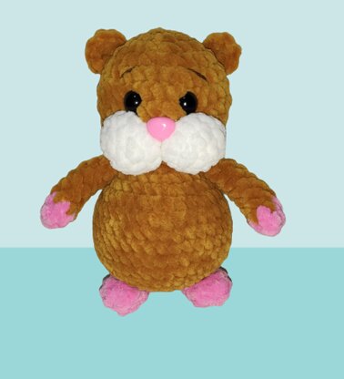 Toys hamster plush pattern, cute crochet pattern