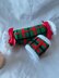 DK knitting pattern Tartan Plaid Christmas cracker and Napkin ring