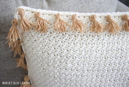 Crochet Pillow with Tassels