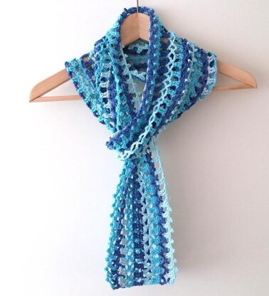 Little blue summer scarf