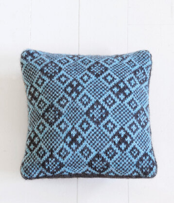 13th Street Pillow in Blue Sky Fibers Melange - Downloadable PDF