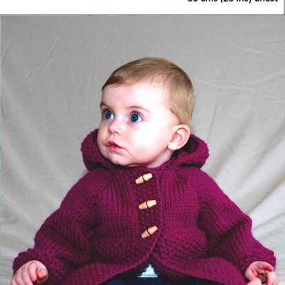 Hooded Baby Coat in Chunky Yarn