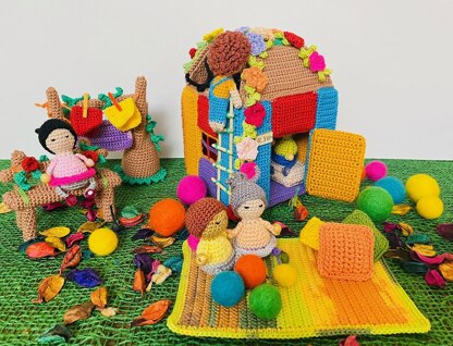 Amigurumi jungle of dreams - Fantasy jungle hut