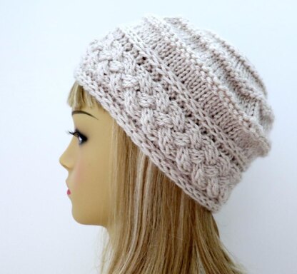 Lara - A Chic Hat with Aran Braid