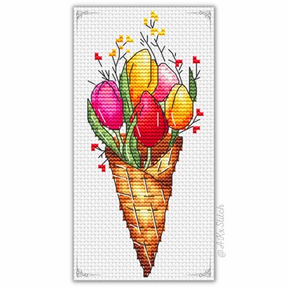 Tulip Treat Cross Stitch PDF Pattern