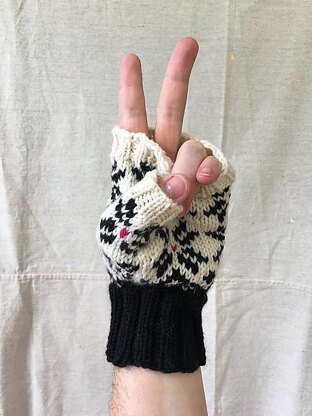 Homestay Fair Isle Mitts