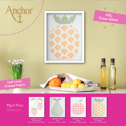 Anchor Big & Easy Collection - Pineapple - 30 X 21cm (11.81in X 8.26in) (PINEA)