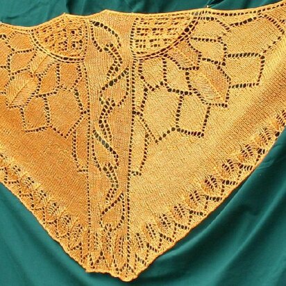 Sunflower field shawl