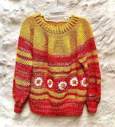 Autumn daisy jumper pattern