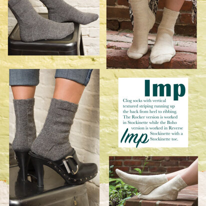Imp Socks in Classic Elite Yarns Mohawk Wool - Downloadable PDF
