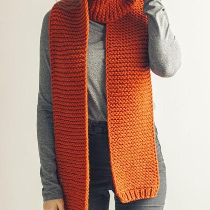 Classic long scarf - super easy knit scarf + VIDEO