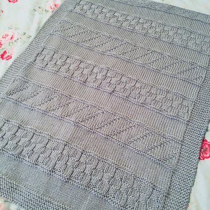 Striped Blanket - knitting pattern