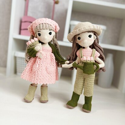 Amigurumi doll, crochet doll, doll clothes, Spring Garden