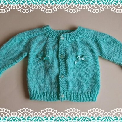 Dinah Top-down Baby Cardigan