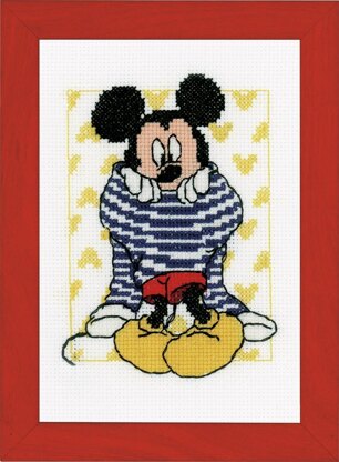 Vervaco Mickey Getting Dressed Cross Stitch Kit - PN-0167520