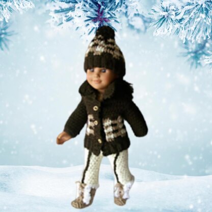 18" Skiing outfit for doll