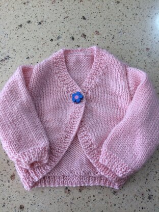 Pink baby cardigan