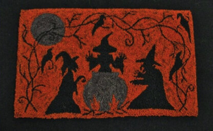 The Old Tattered Flag All Hallows Eve Punch Needle Pattern with Printed Weaver's Cloth - OTF60 - Leaflet