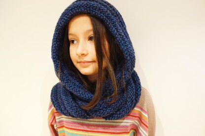 Hooded Ribbed Infinity Scarf