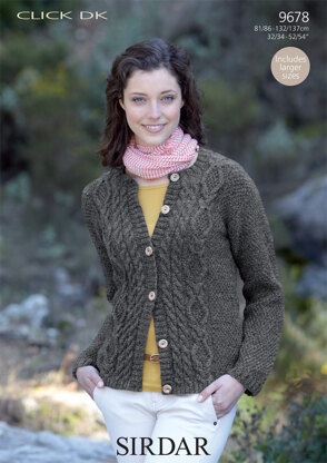 Women's Cardigan in Sirdar Click DK - 9678 - Downloadable PDF