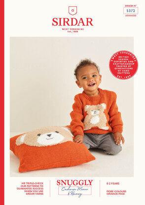 Baby's Sweater & Cushion in Sirdar Snuggly Cashmere Merino & Snuggly Bunny - 5372 - Leaflet