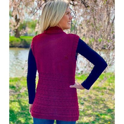 Plymouth Yarn 3433 Women's Long Vest PDF