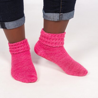 Pink Rose Socks - knitting pattern