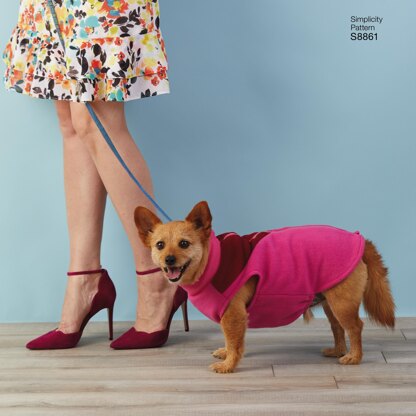 Simplicity S8861 Dog Coats - Paper Pattern, Size A (S-M-L)