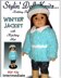 Pdf doll clothes knitting pattern, fits 18 inch and American Girl dolls. Winter Jacket and matching Hat.