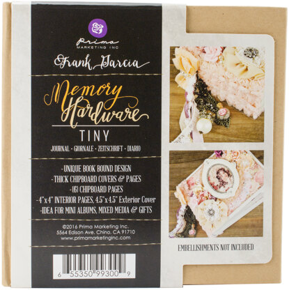 Prima Marketing Prima Memory Hardware Chipboard Album 4.5"X4.5" - Kraft Tiny W/6 Pages