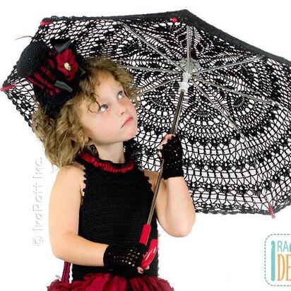 Victorian Goth Steampunk Style Lace Parasol