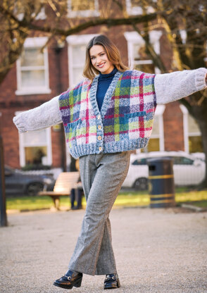 Vapour Cardigan in Rowan Fine Tweed Haze - Downloadable PDF