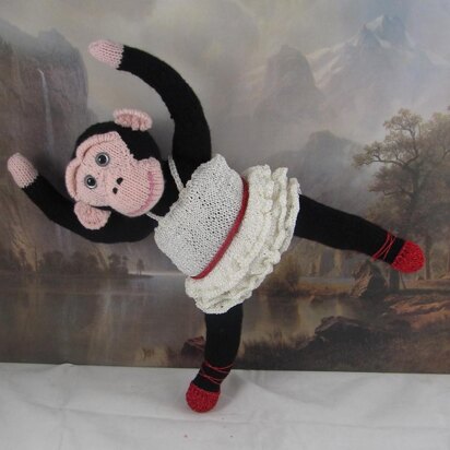 Prima Primate Ballerina Toy Monkey - knitting pattern