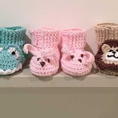 Crochet Animal Booties - Lion, Monster and Bunny Rabbit