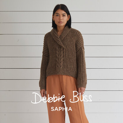 Ladies shawl collar jumper knitting pattern clearance