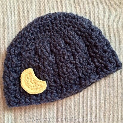 Crochet Crescent Moon Applique Pattern Easy Embellishment