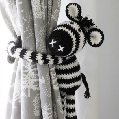 Thandi the Zebra curtain tie back