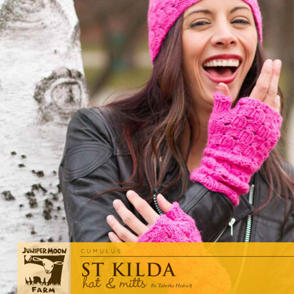 St Kilda Hat & Mitts in Juniper Moon Farm Cumulus - J31-03