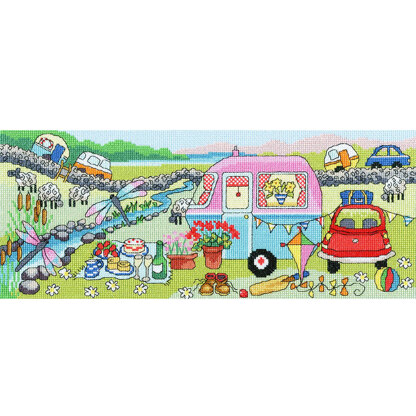 Bothy Threads Caravan Fun Cross Stitch Kit - 37cm x 15cm