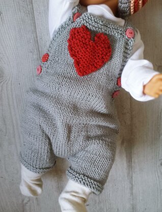 Baby Bib Short with Heart