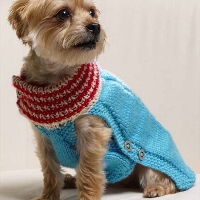 Holiday Dog Sweater in Red Heart Soft Solids - LW3697 - knitting pattern