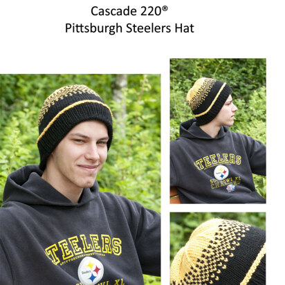 Pittsburgh Steelers Hat in Cascade 220 - W252 - Free PDF