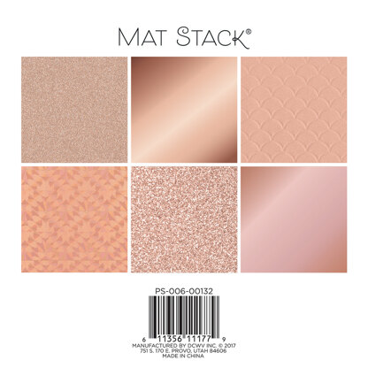 American Crafts DCWV Single-Sided Cardstock Stack 6"X6" 18/Pkg - Solid Rose Golds, 6 Designs/3 Each