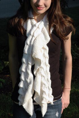 Ruched Ruffled Scarf