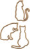 Spellbinders Shapeabilities Die D-Lites - Kitty Cats 1.15" To 1.85"