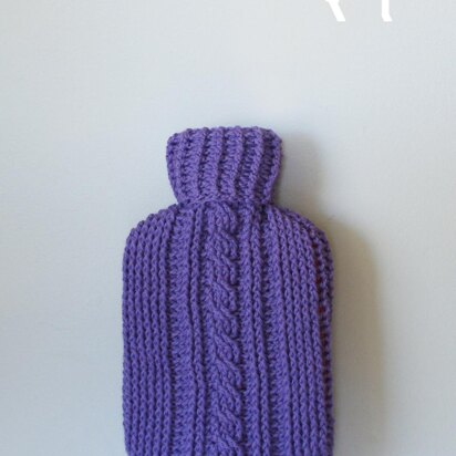 Crochet Cable Hot Water Bottle Cozy (2015026)